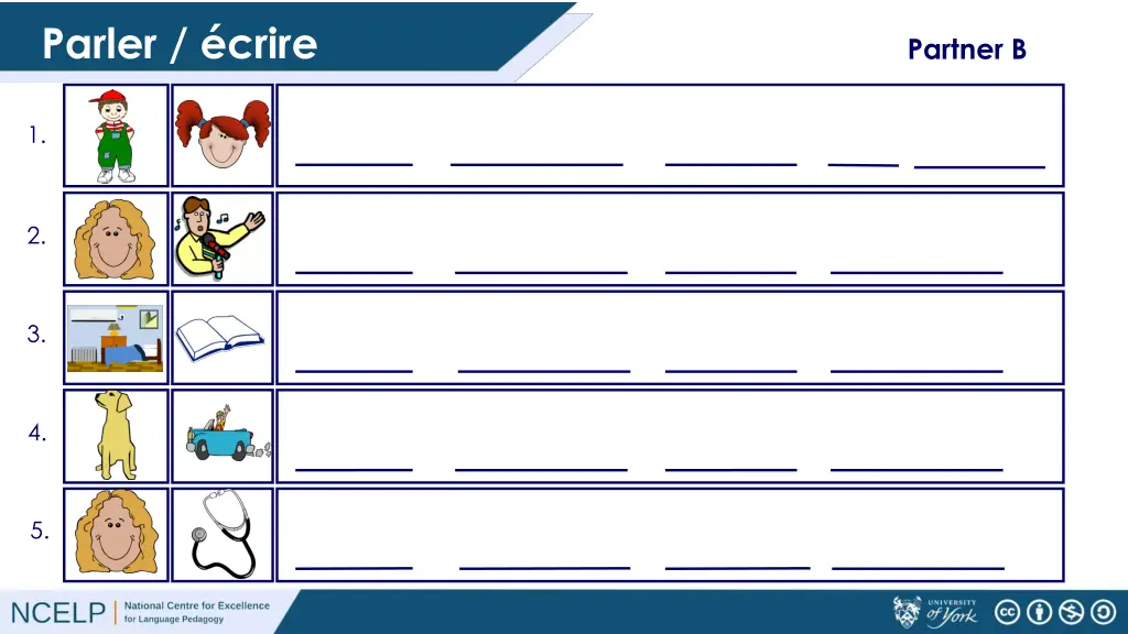 speaking exercise parler crire