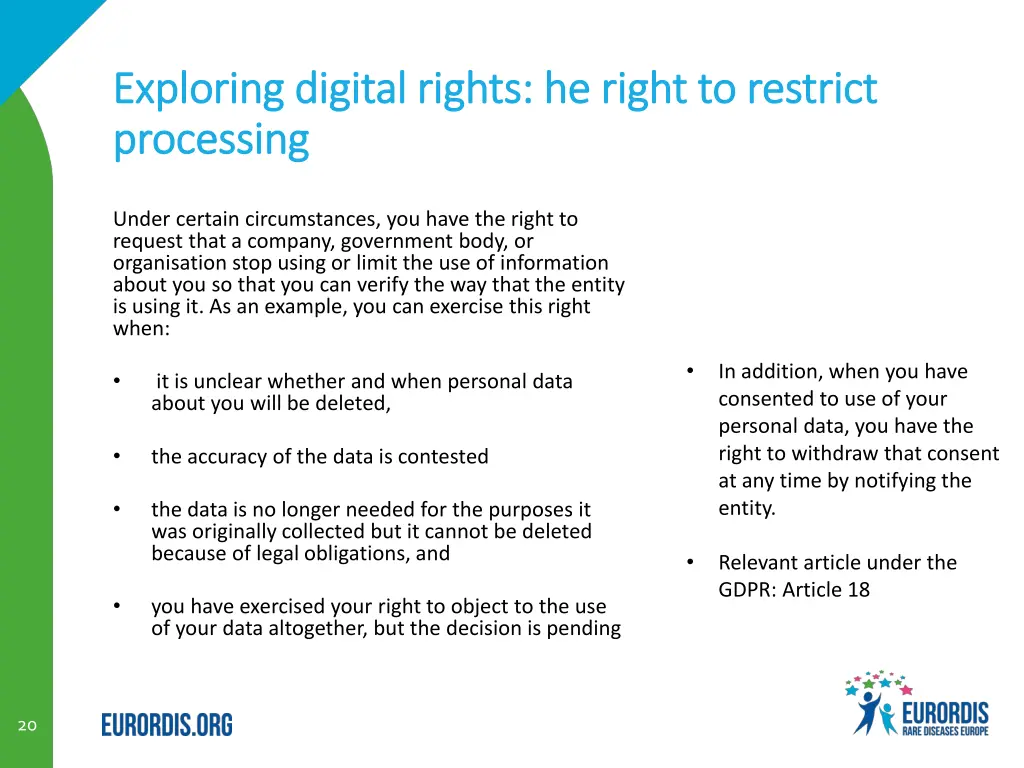 exploring digital rights he right to restrict