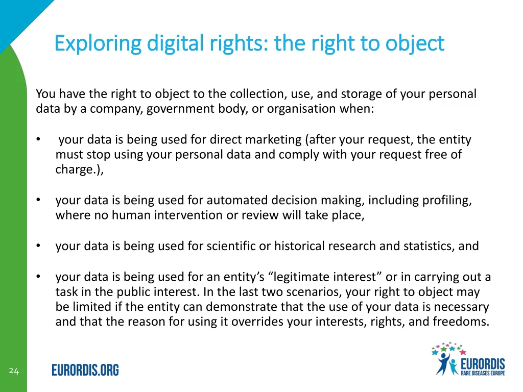 exploring digital rights the right to object