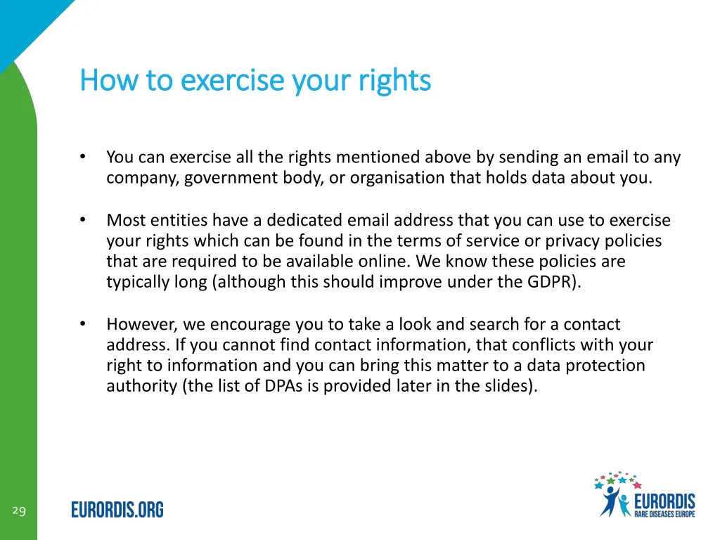 how to exercise your rights how to exercise your