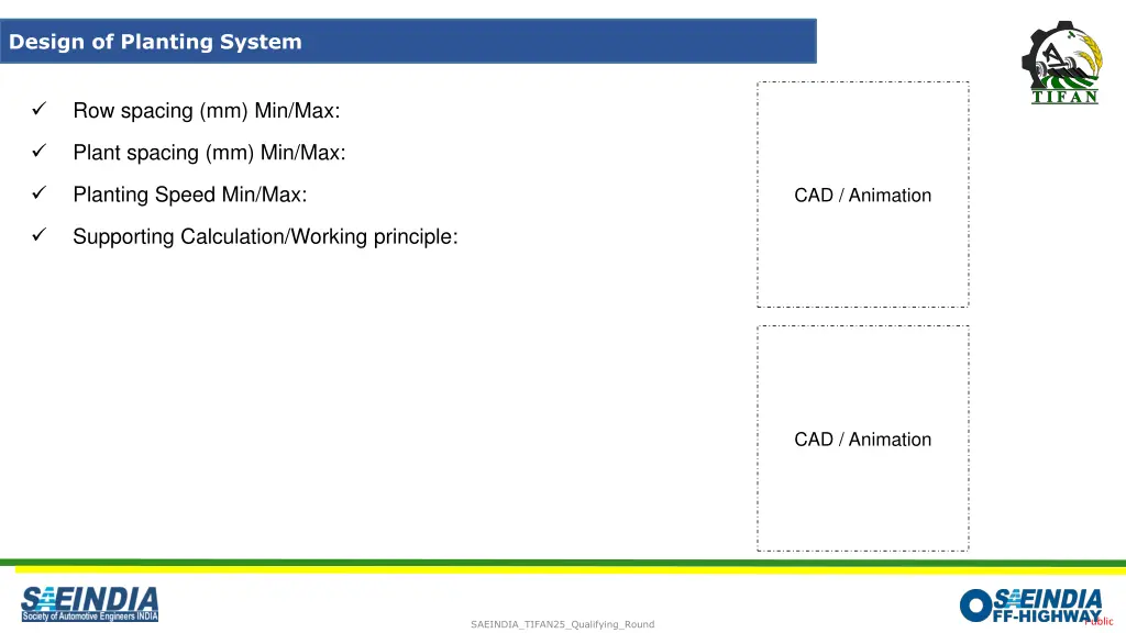 design of planting system