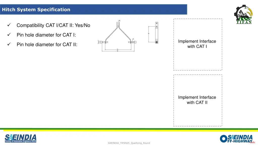 hitch system specification
