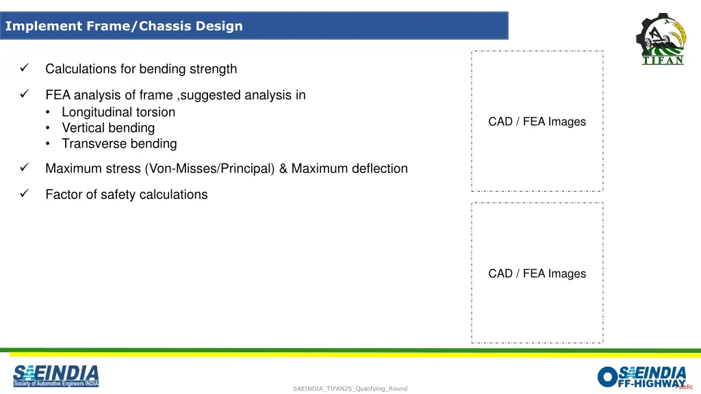 implement frame chassis design