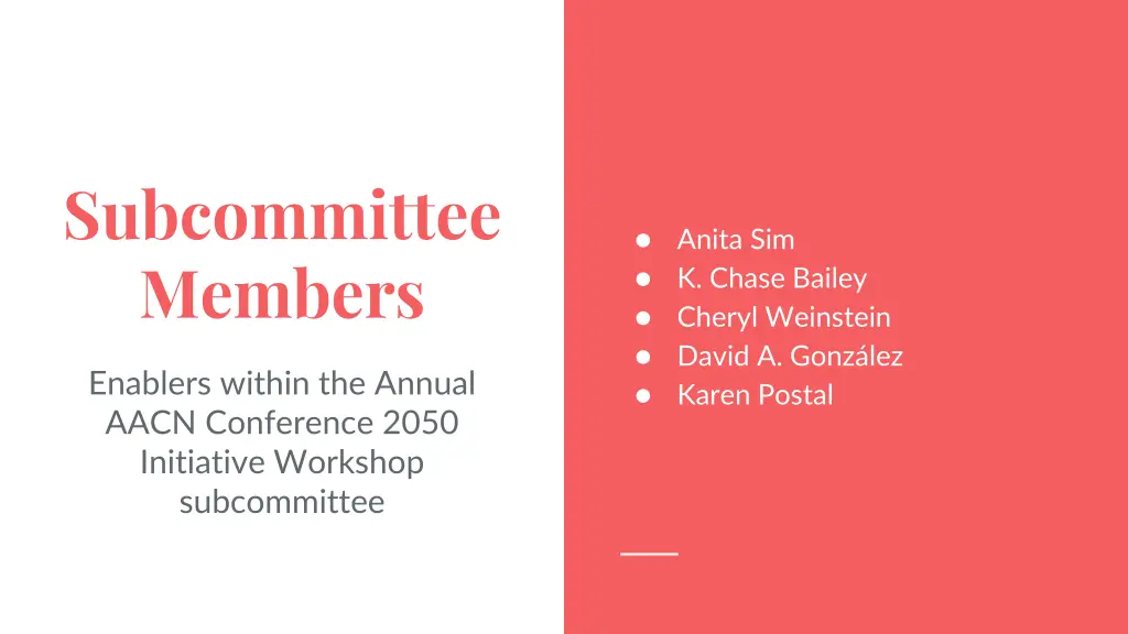 subcommittee members