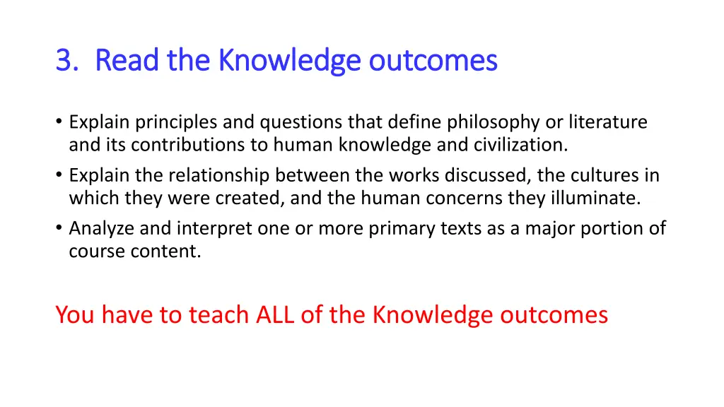 3 read the knowledge outcomes 3 read