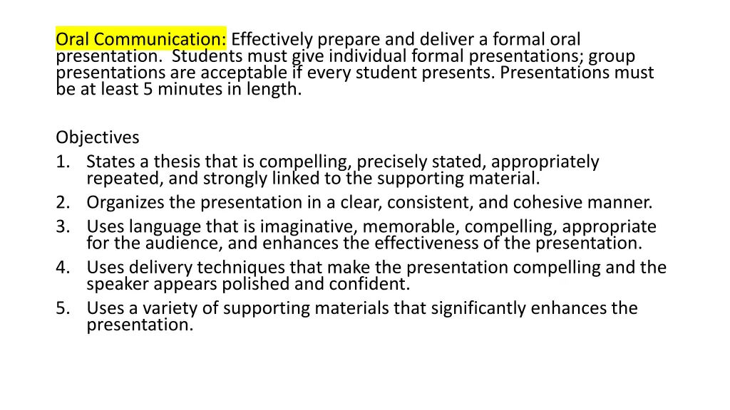 oral communication effectively prepare