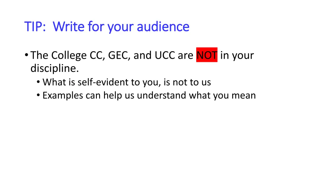 tip write for your audience tip write for your