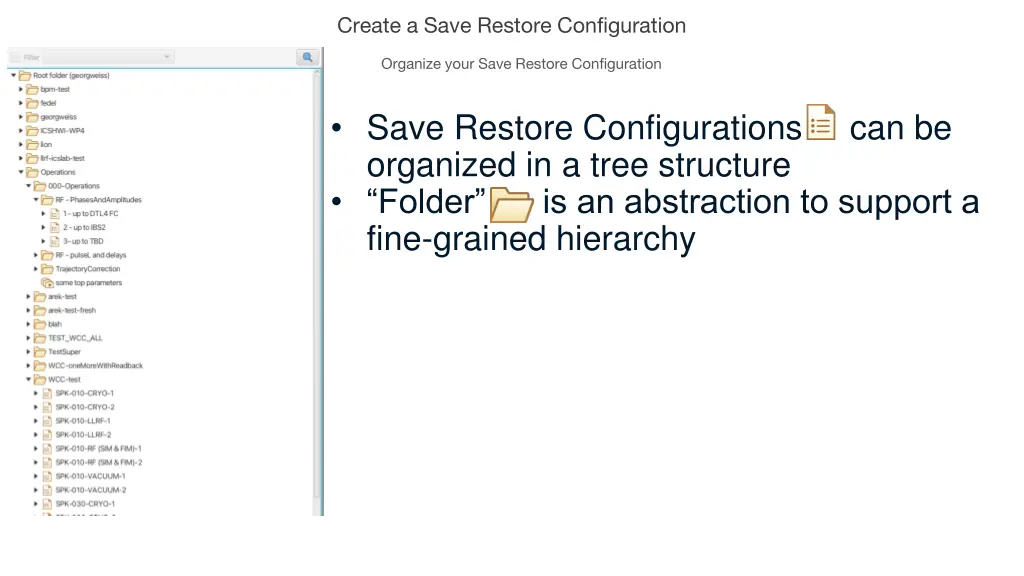create a save restore configuration 2