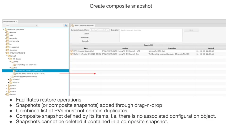 create composite snapshot