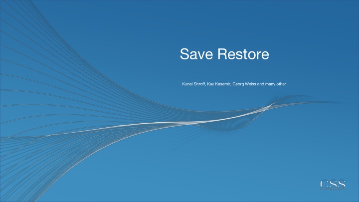 save restore