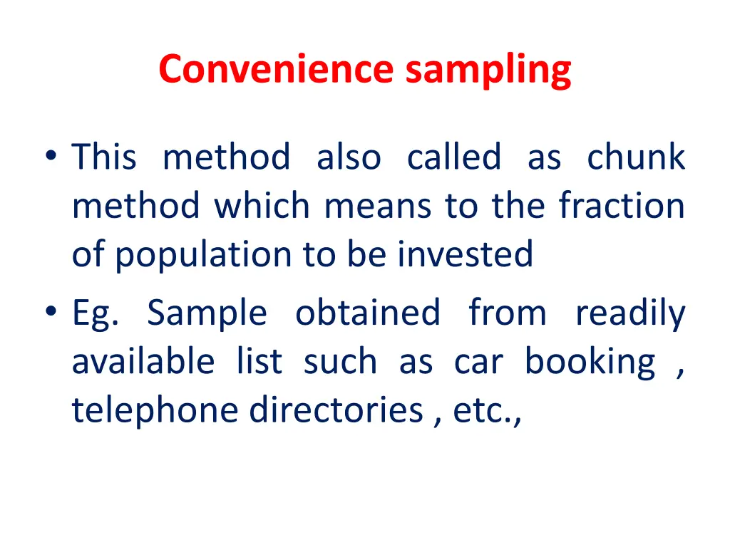 convenience sampling