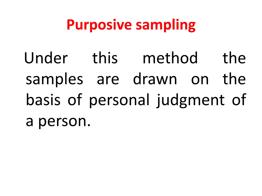 purposive sampling
