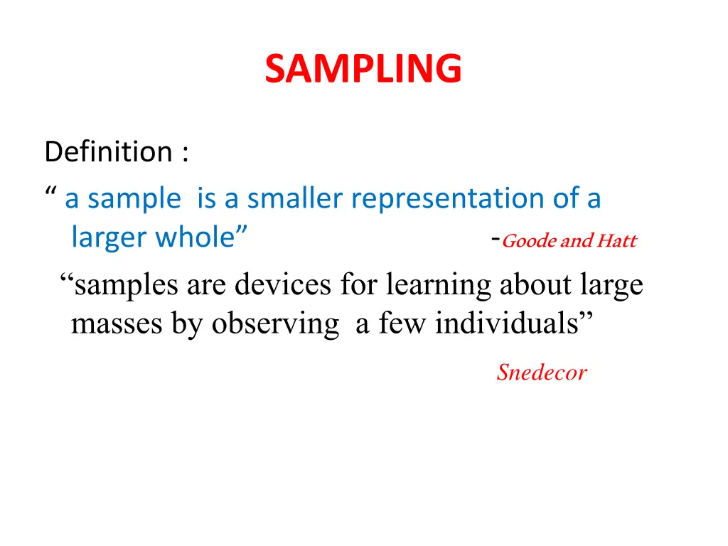 sampling 1