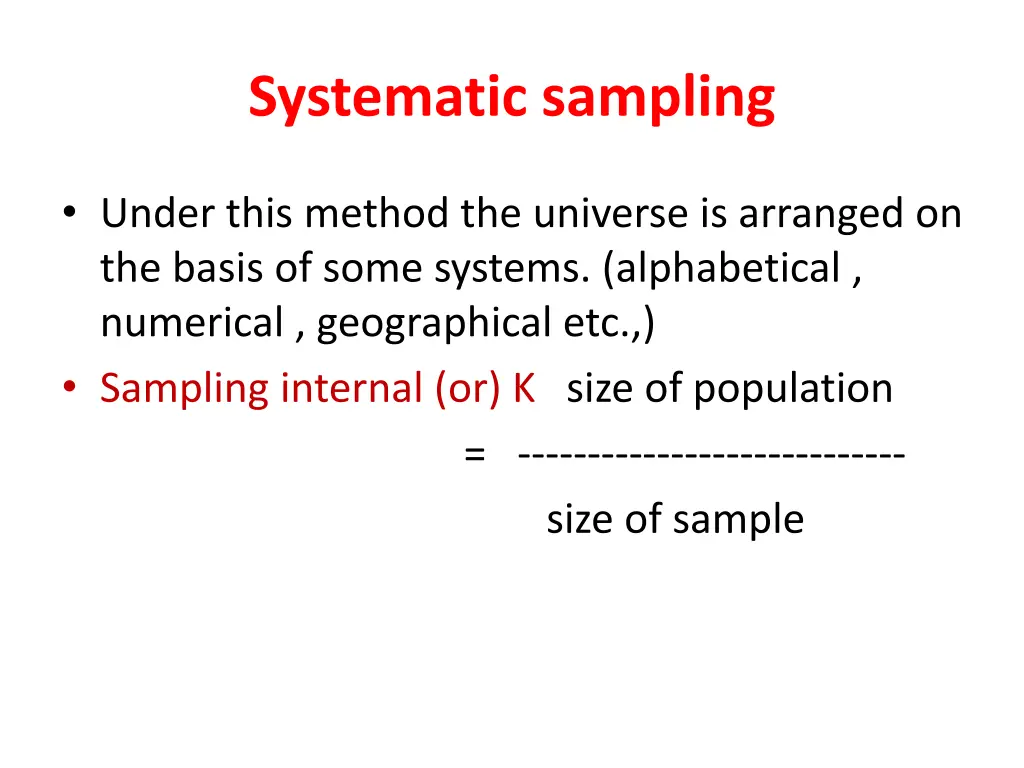 systematic sampling