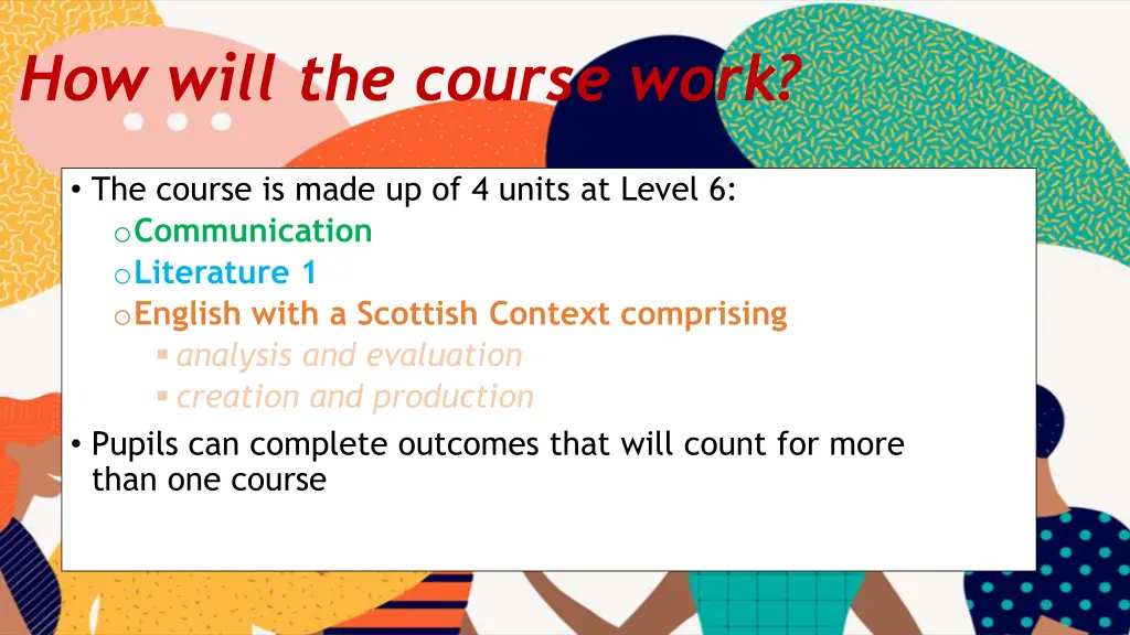 how will the course work