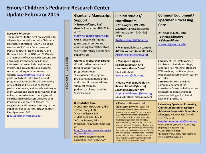 emory children s pediatric research center update