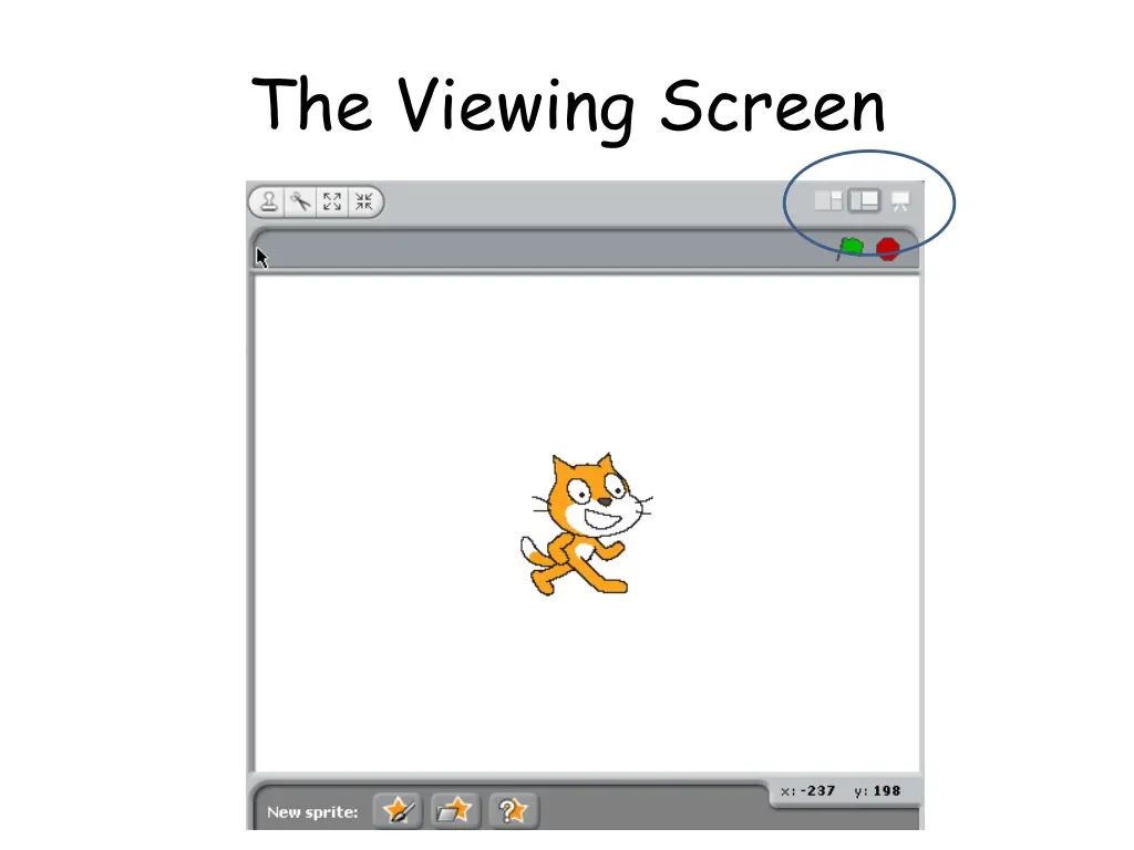 the viewing screen