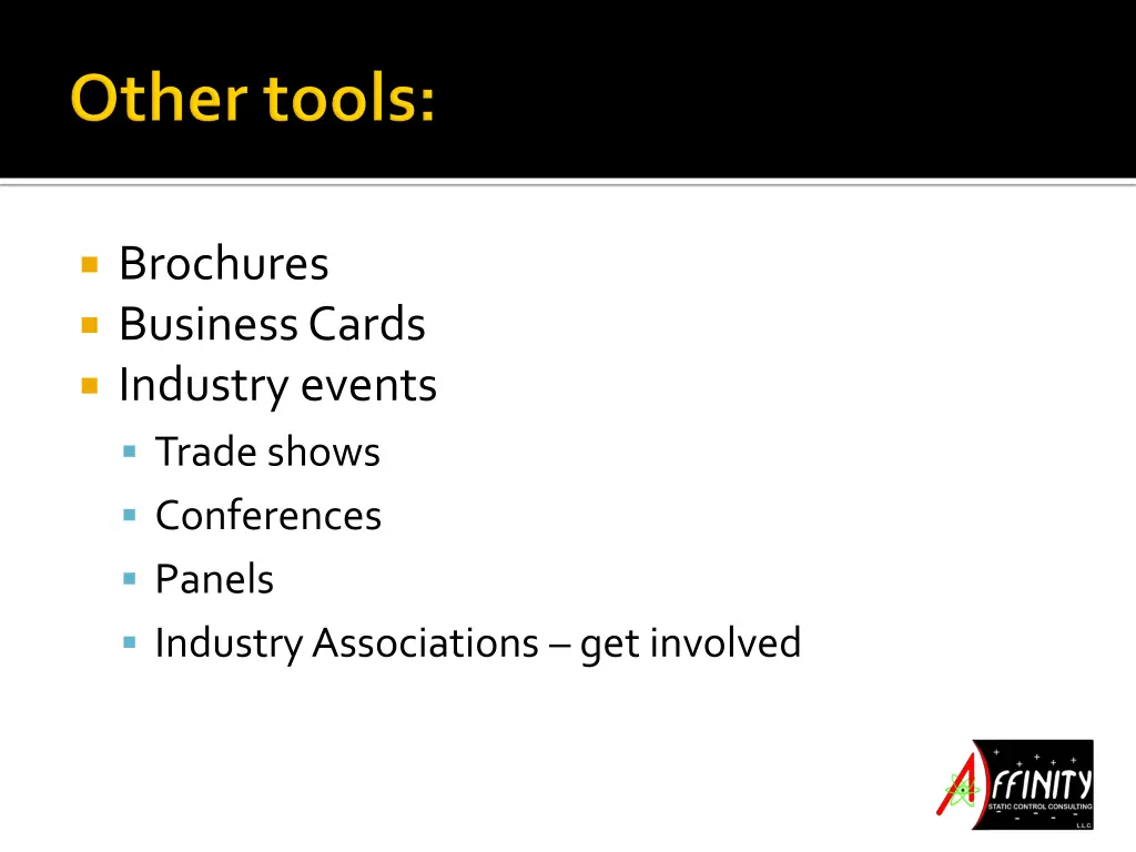 brochures business cards industry events trade