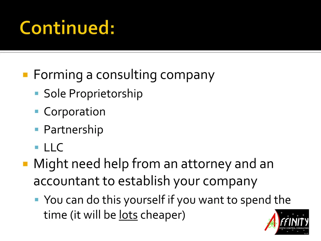 forming a consulting company sole proprietorship