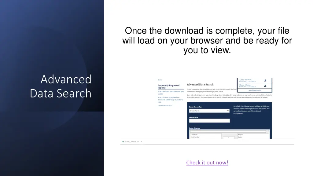 once the download is complete your file will load