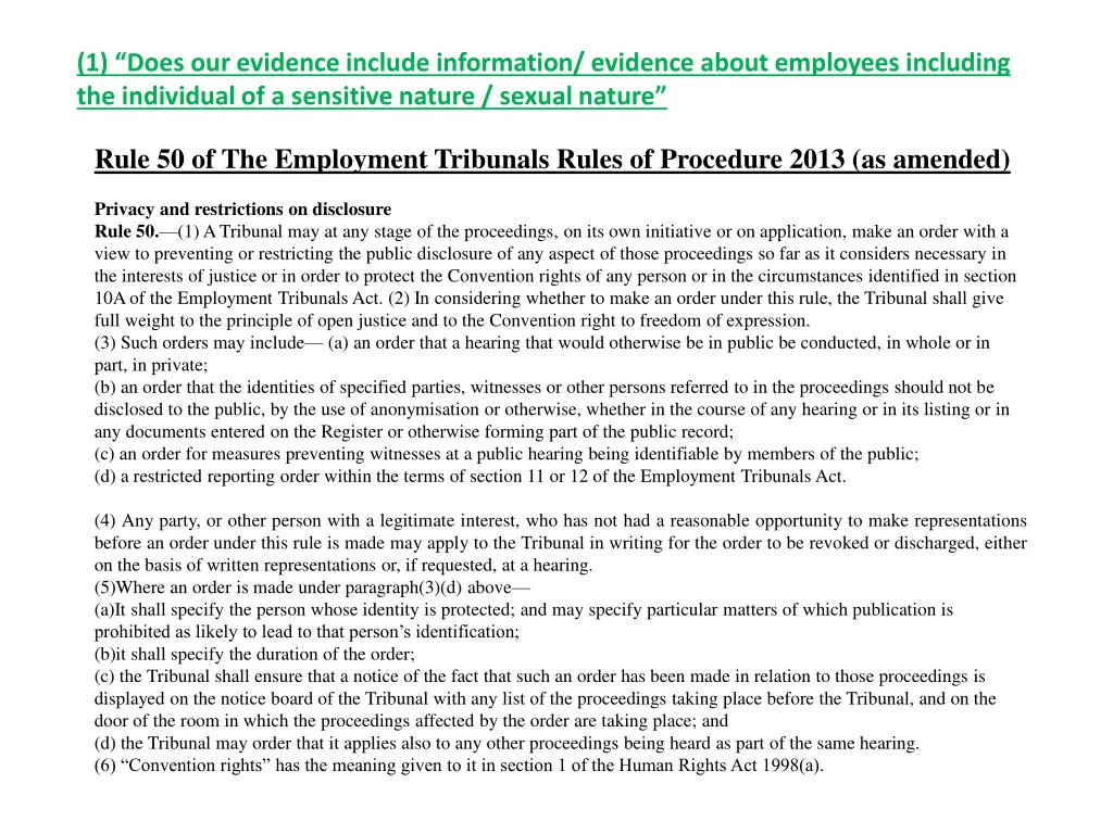 1 does our evidence include information evidence
