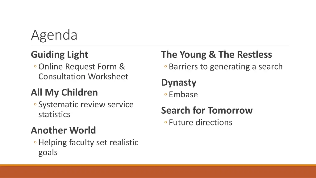 agenda