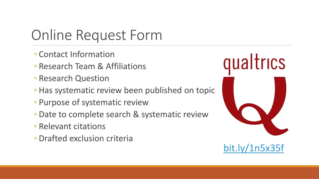 online request form