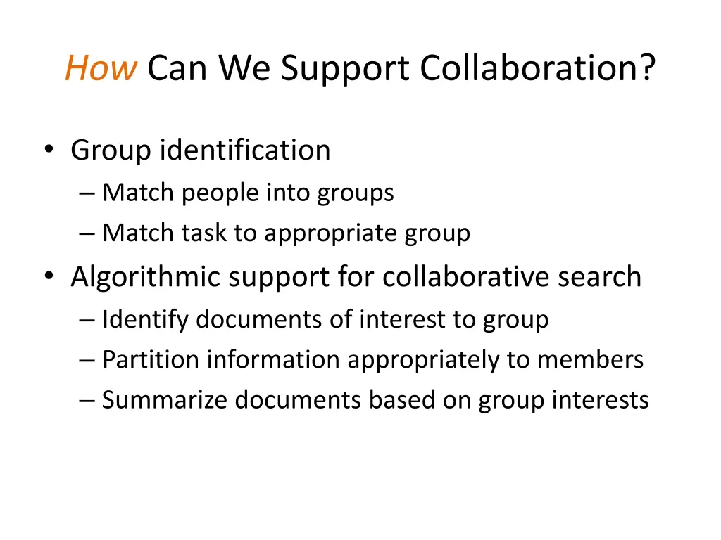 how can we support collaboration