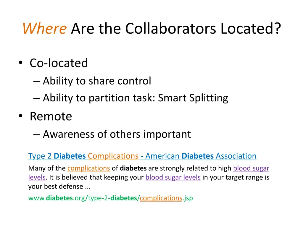 where are the collaborators located