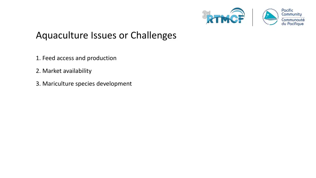 aquaculture issues or challenges