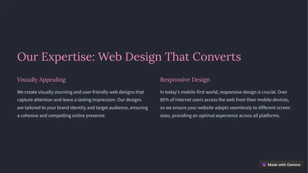 our expertise web design that converts