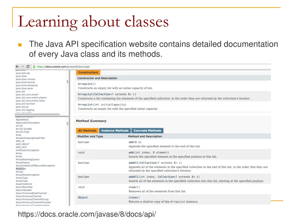 learning about classes
