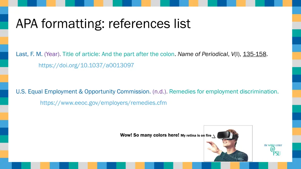 apa formatting references list
