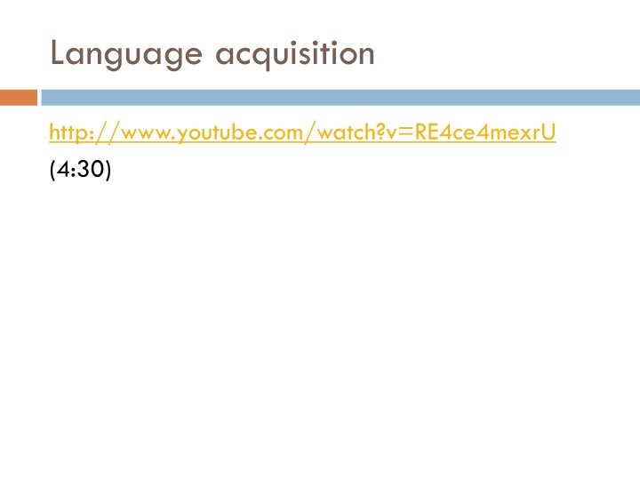 language acquisition
