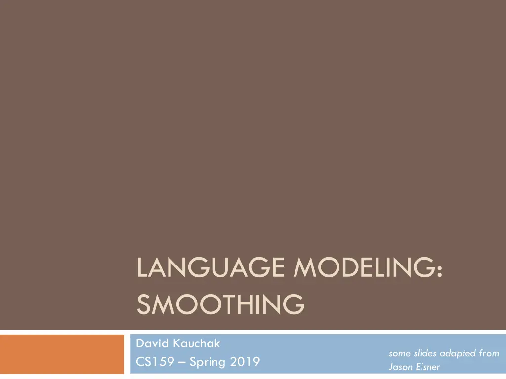 language modeling smoothing