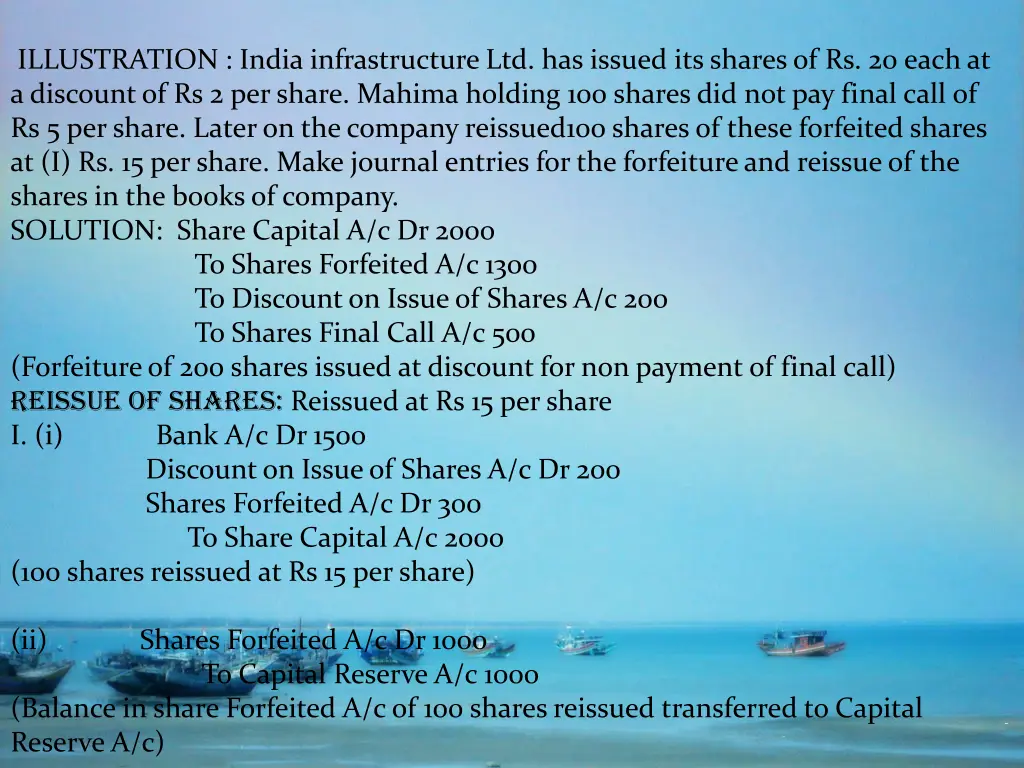 illustration india infrastructure ltd has issued