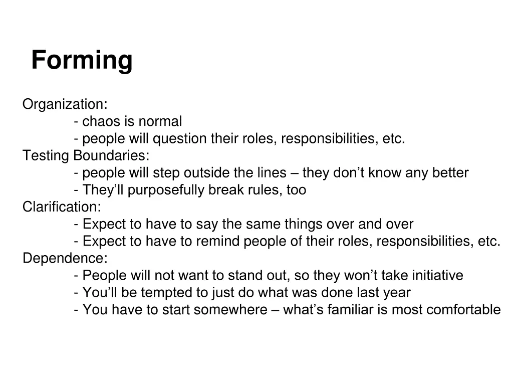forming