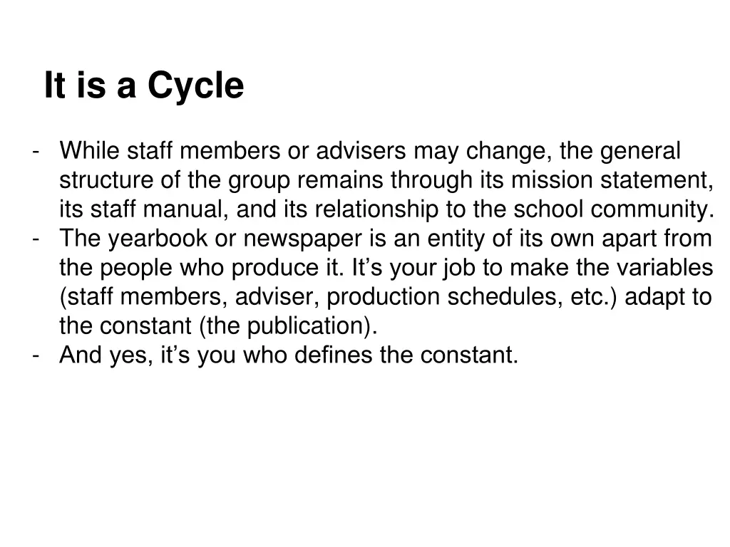 it is a cycle 1