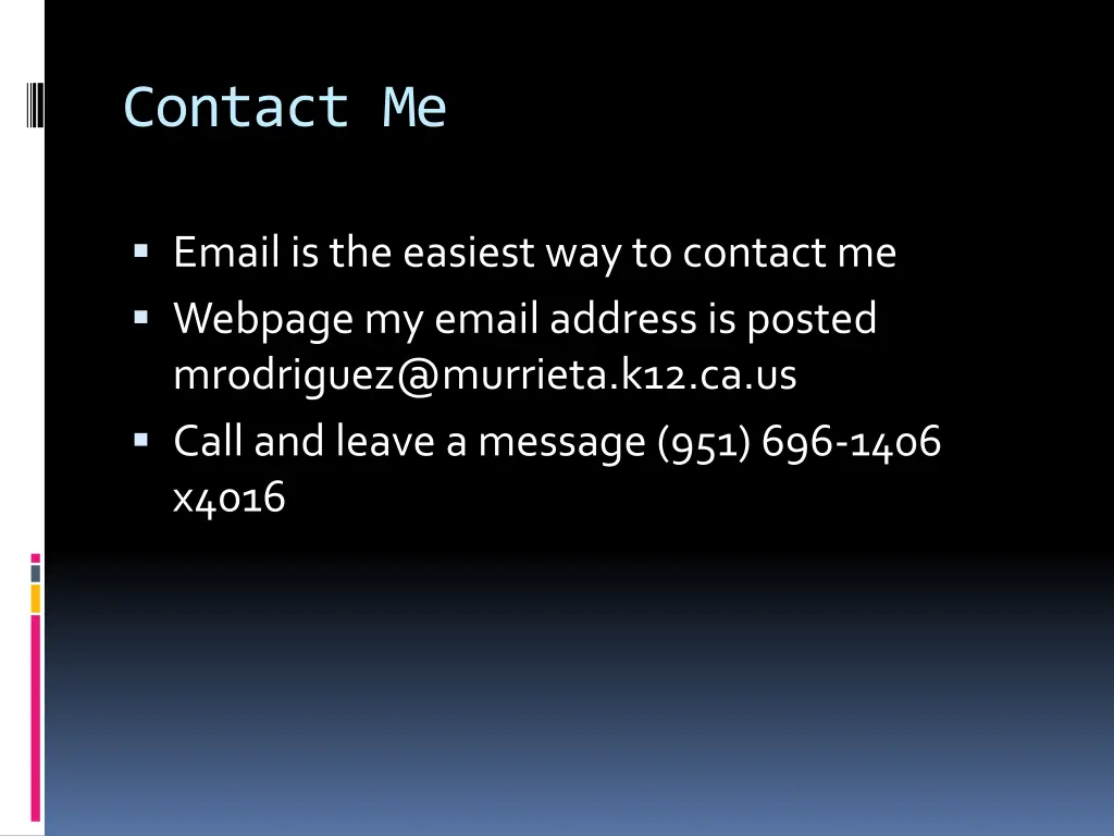 contact me