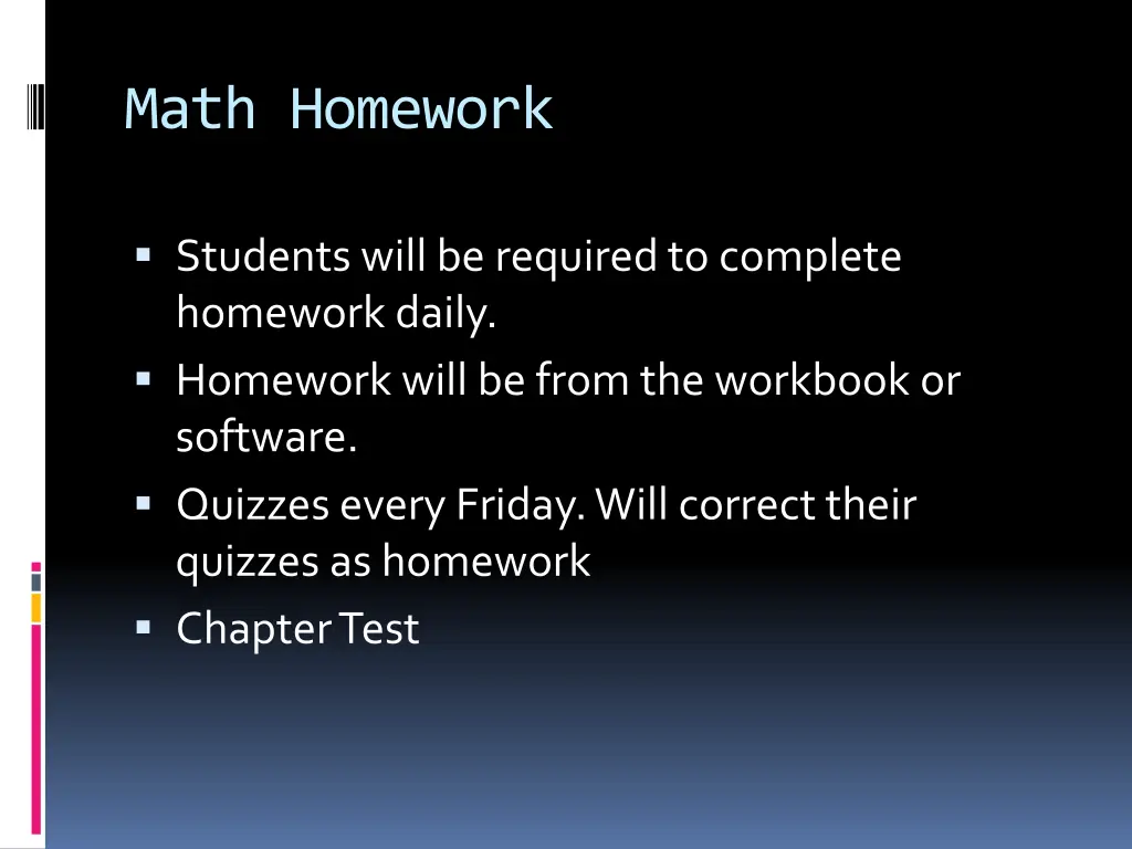 math homework