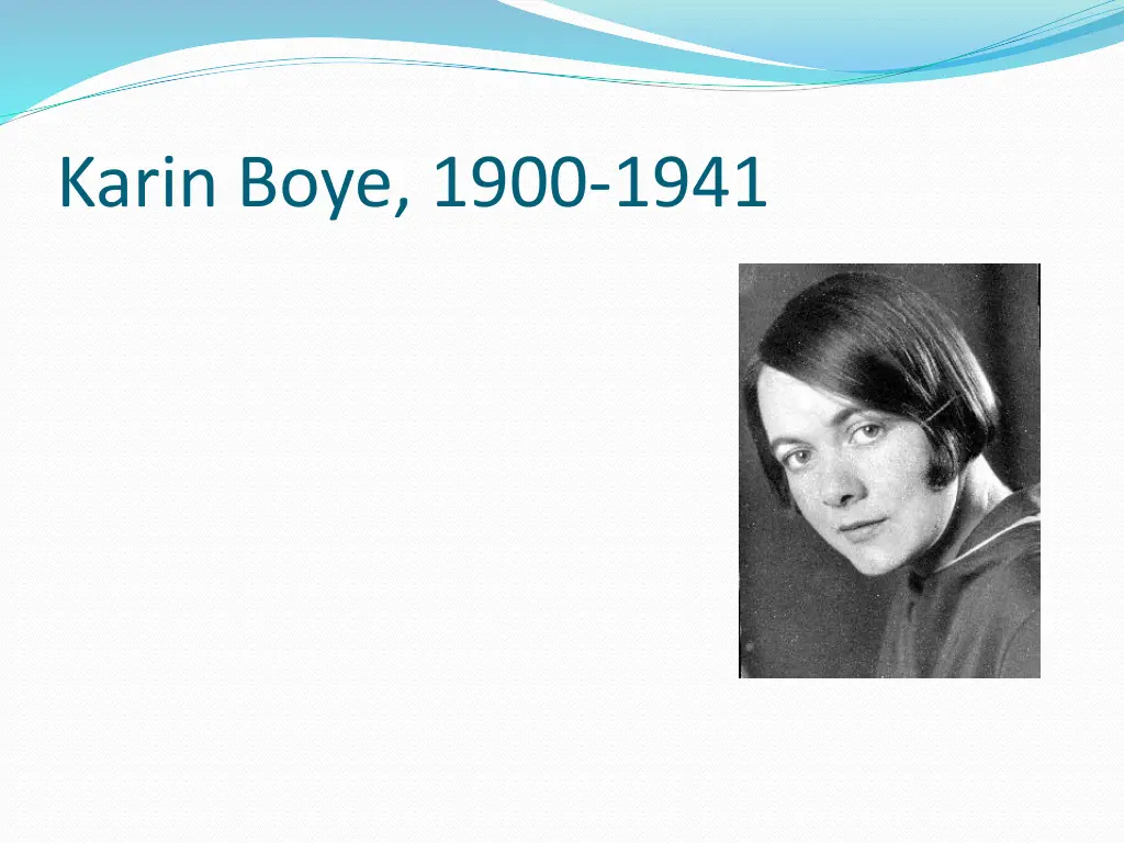 karin boye 1900 1941