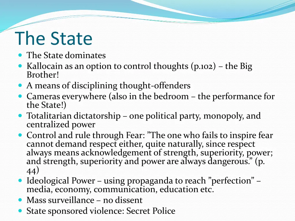 the state the state dominates kallocain
