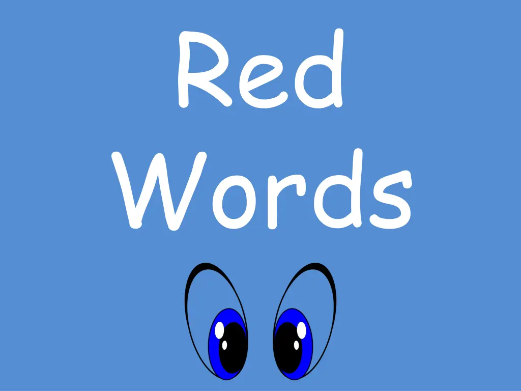 red words