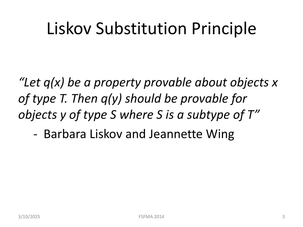 liskov substitution principle