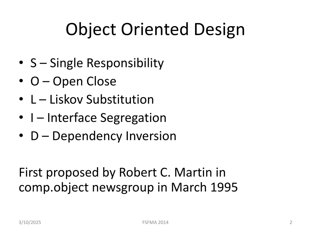 object oriented design