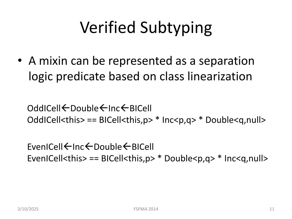 verified subtyping