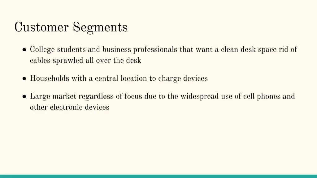 customer segments