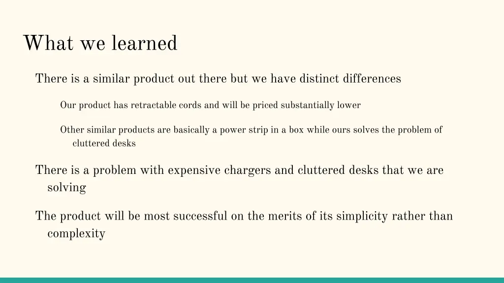 what we learned