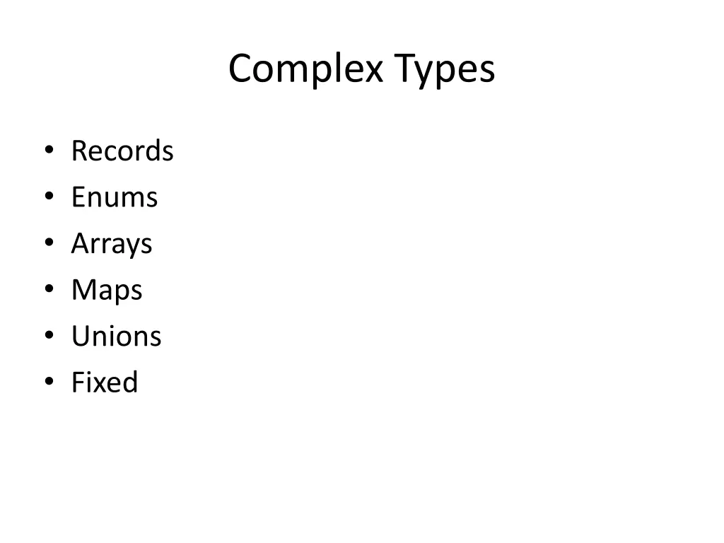 complex types