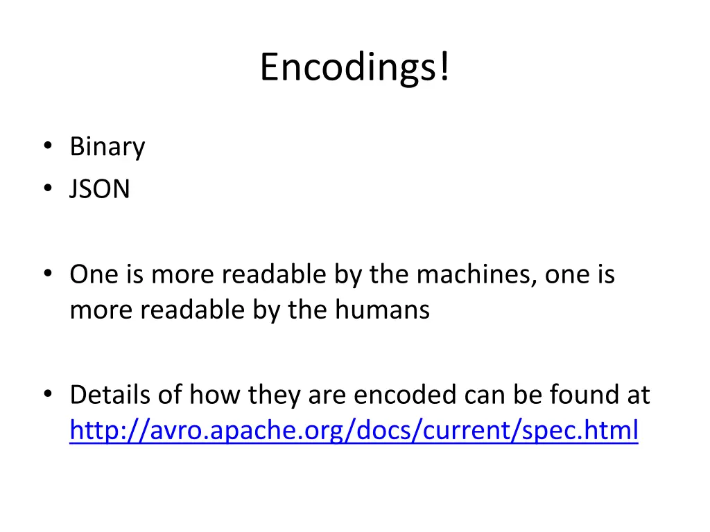encodings